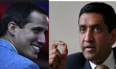 Juan Guaidó y el congrensista Ro Khanna/Foto. Kandire
