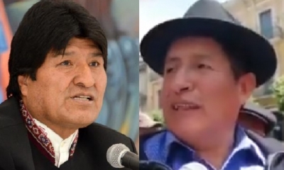 Evo Morales y Rafael Quispe/Foto. Kandire