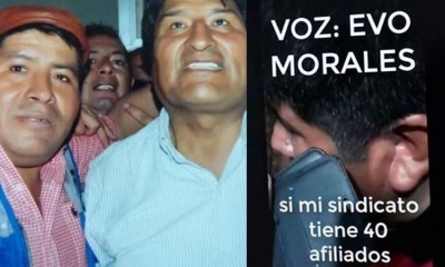 Faustino Yucra y Evo Morales. / RRSS