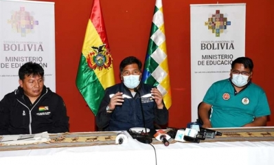 Los representantes en la conferencia.