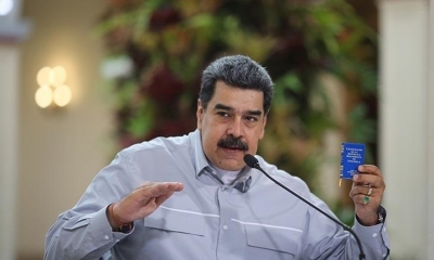 Nicolás Maduro, presidente venezolano, durante un mensaje televisado, en Caracas. | EFE