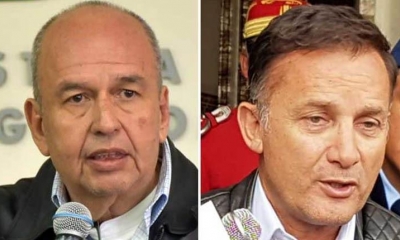 Los ministros de Gobierno, Arturo Murillo y de Defensa, Luis Fernando López. 