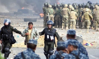 Los conflictos en Sacaba, tras las elecciones, en 2019.