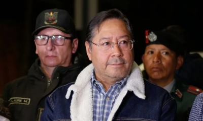 El presidente Luis Arce en conferencia de prensa en Cochabamba