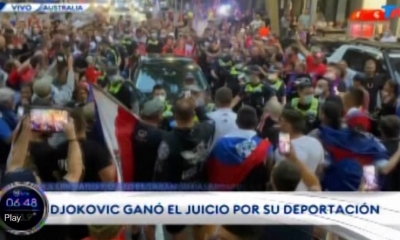Liberación de Novak Djokovic en Australia.