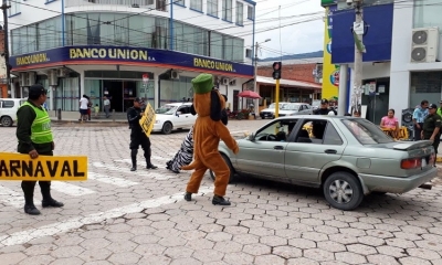 Demostración en la plaza principal