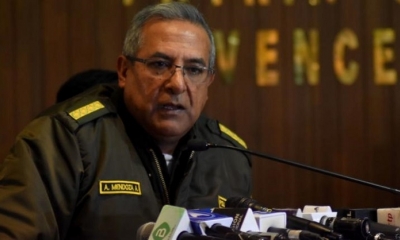 El comandante general de la Policía, Alfonso Mendoza. 