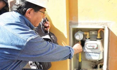 Instalación de gas (Foto YPFB)