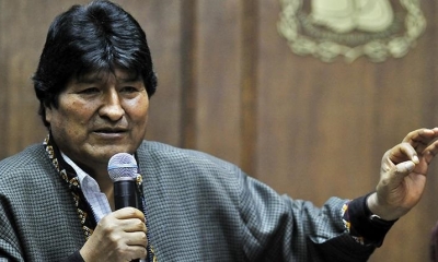 Evo Morales en conferencia de prensa. | AFP