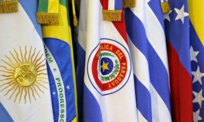 Banderas de algunos países que forman parte del Mercosur. | Foto ilustrativa | Agencias