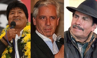 Evo Morales, Álvaro García y El Mallku/Foto. Kandire