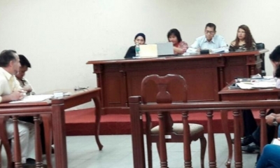 La audiencia en el Tribunal Primero de Sentencia de La Paz. | Josue Hinojosa