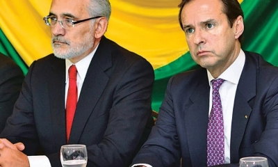 Los expresidentes Carlos Mesa y Jorge Tuto Quiroga. Foto: Archivo