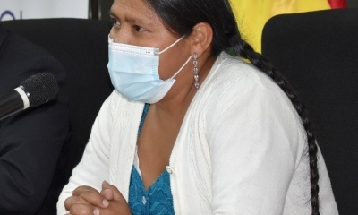 Directora general ejecutiva de la Administración de Aeropuertos y Servicios Auxiliares de Navegación Aérea (AASANA), Arminda Choque.