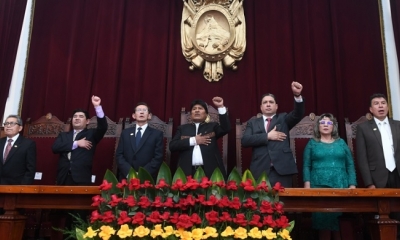 El presidente Evo Morales inauguró el jueves la gestión judicial 2019/Foto. ABI