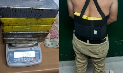 Los paquetes de droga hallados en el cuerpo de bolivianos que viajaban a Argentina.