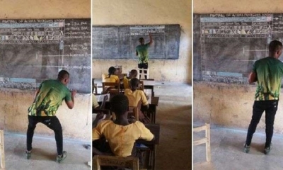 Los estudiantes deben pasar un examen aunque no tengan acceso a equipos informáticos. FOTO: INNOCENT FRIMPONG