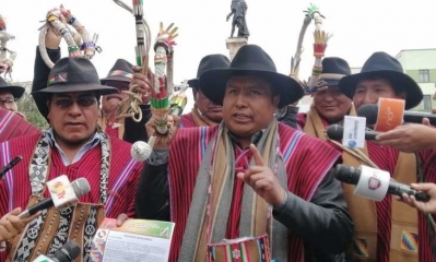 Froilán Mamani expresó la posición de la Federación. Foto: ERBOL.