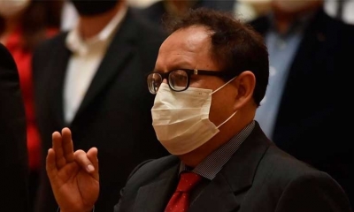 Fernando Iván Vásquez Arnés, cuando fue posesionado como nuevo ministro de Minería y Metalurgia. Foto: APG