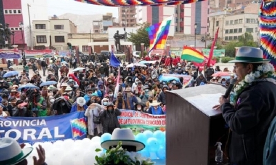 Presidente Arce, 42 aniversario de la Federación Sindical Única de Trabajadores Campesinos de Oruro.