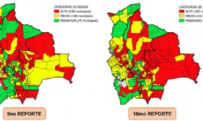 El Ministerio de Salud publicó este viernes el décimo reporte del Índice de Riesgo Municipal