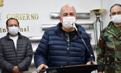 El ministro de Gobierno, Arturo Murillo, este domingo. Foto: Ministerio de Gobierno.