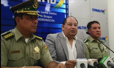 El ministro de Gobierno brindó una conferencia de prensa/Foto.  MG