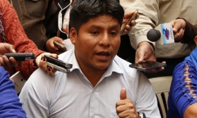 Leonardo Loza, dirigente de los cocaleros del Chapare/Foto. RRSS