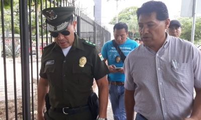 Echegaray llegó esta mañana a la gobernación. Foto: EL DEBER