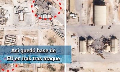 La base de Estados Unidos en Irak, luego del ataque de Irán. | Al Mayadeen Español