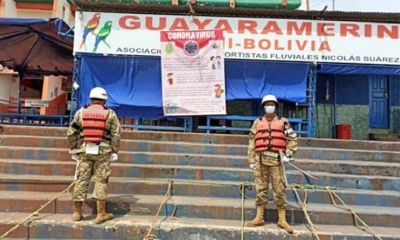 El paso fronterizo de Guayaramerín al Brasil. 