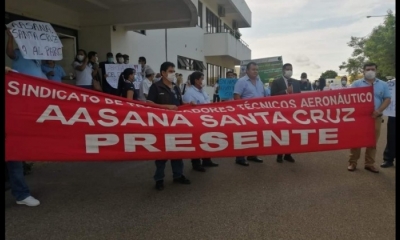 Los trabajadores de Aasana se movilizaron el jueves en todos los aeropuertos del país. Foto: Internet