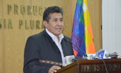 El ministro de Desarrollo Productivo y Economía Plural, Eugenio Rojas