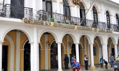 Fachada de la Alcaldía de Quillacollo, donde se investigan 23 casos de corrupción. 