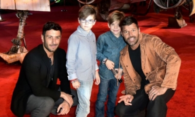 Ricky Martin, su esposo e hijos/Foto. RRSS