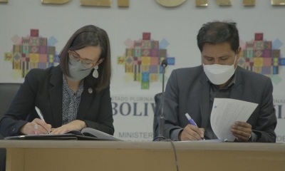 Firma de convenio entre el ministerio de salud y PNUD