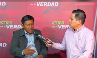 El exministro de Minería, Carlos Huallpa en entrevista con el programa Detrás de la Verdad.