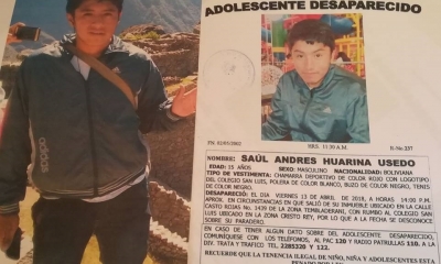 Saúl Andrés Huarina Usedo/Foto. RRSS