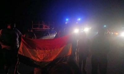 Bloqueo en Cuatro Cañadas. | ANF.