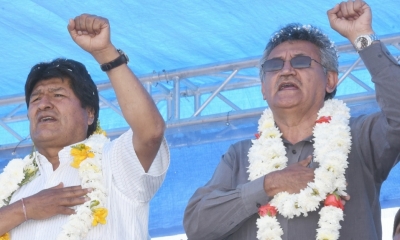 Evo Morales e Iván Canelas/Foto. ABI