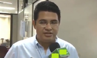 Vladimir Peña, secretario ejecutivo departamental de Demócratas en Santa Cruz/Foto. Captura de pantalla