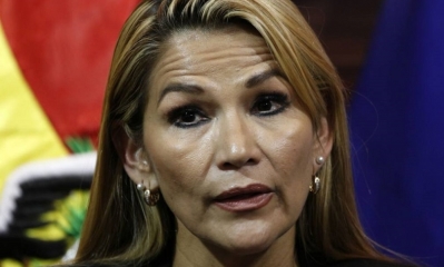  La presidenta Jeanine Añez