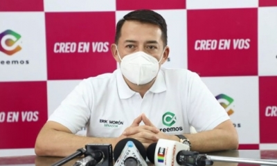 Érik Morón, diputado de Unidad Demócrata (UD) y actual candidato a senador por la alianza Creemos. Foto: Prensa Creemos.