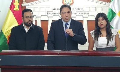 El ministro de Justicia informó el hecho/Foto. ABI