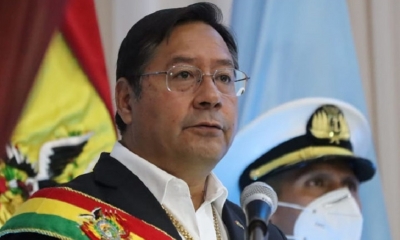 El presidente del Estado, Luis Arce Catacora
