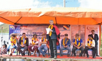 El presidente en ejercicio, Álvaro García Linera