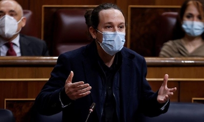 Pablo Iglesias interviene en una sesión del congreso español. | EFE