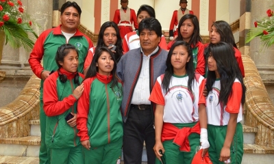 Morales destaca a los deportistas/Foto. ABI