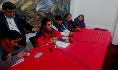 El ejecutivo de la Federación de Trabajadores Fabriles de Cochabamba, Mario Céspedes. Foto: Los Tiempos