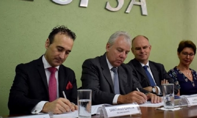 Así firmaron el convenio/Foto. Extend
